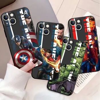 Telefón puzdro Pre IPhone 15 14 Plus SE 13 12Mini 11 Pro X XS XR Max 7 Plus Shockproof jemný Čierny Kryt Lekár Podivné Hulk Avengers