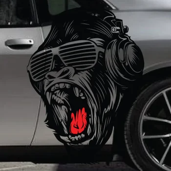 Obe Strany - Gorila King Kong SUV Veľké Bočné Sklá Grunge Kapota Dvere Auta Posteľ Vyzdvihnutie Vozidla Truck Vinyl Grafické Odtlačkový