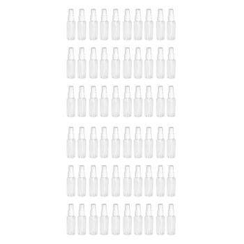 60Pcs Transparentné Prázdne Sprej 50 ml Fľaše Plastové Mini Naplniteľné Kontajner Prázdny Kozmetické Kontajnerov