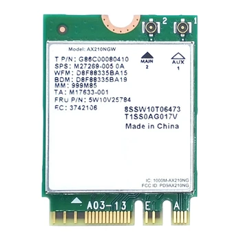 AX210 Karty Wifi AX210NGW Sieťové Karty, Súčasť Dual Band 2,4 Ghz/5G WI-FI 6E M. 2 NGFF 802.11 Ax Bluetooth 5.2 Bezdrôtový Adaptér
