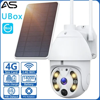 WiFi Solárne Kamera, Bezdrôtové Vonkajšie Nepremokavé 10x Zoom PTZ IP Kamera UBox Video CCTV Bezpečnostnú Ochranu Inteligentných Domov