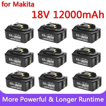 Nové Pre 18V Makita Batérie 12000mAh Nabíjateľná Náradie Batérii s LED Li-ion Výmena LXT BL1860B BL1860 BL1850