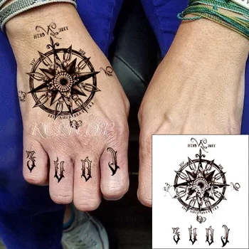 Nepremokavé Dočasné Tetovanie Nálepky LÁSKA Slovo Kormidlo Hodiny Dizajn Kvet Prvok Falošné Tatto Flash Tetovanie pre Ženy Muži