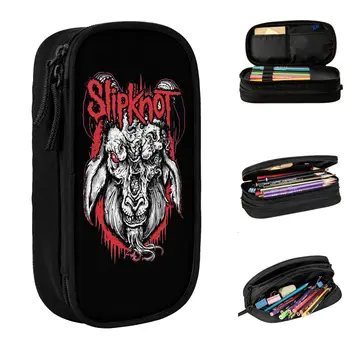 S-Slipknots Rock Ťažkým Mentálnym peračník Pencilcases Pero Box pre Študentov Veľký Úložný Vak Školské potreby Zips kancelárske potreby