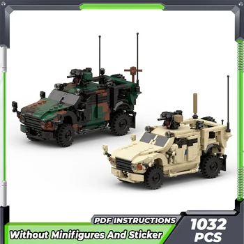 Moc Tehly Vojenské Model Vozidla Ozbrojených Vozidiel M-ATV Technológie Modulárny Bloky Darčeky, Hračky Pre Deti DIY Sady Montáž