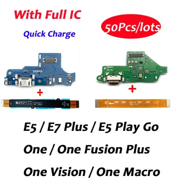 50Pcs, Pre Moto Jeden Fusion E5 Hrať ÍSŤ E7 Plus E5 Jeden Hyper Vízia USB Nabíjací Port Dock Konektor pre Nabíjačku Rady Hlavného Flex Kábel