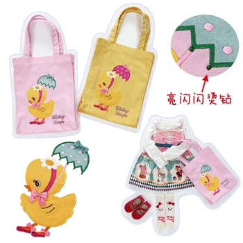 ShirlyTemple Xiulan Dunpo Plátené Tašky Dievča Roztomilý Malý Žltý Kačica Tote Bag