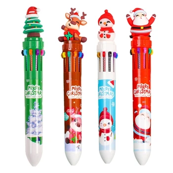 Vianočné Guľôčkové Pero 10-Farby-v-1 pre Vianočná Pančucha Stromček