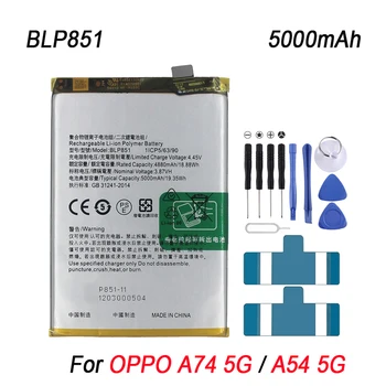 Pre OPPO A74 5G / A54 5G Li-Polymérová Batéria, Výmena 5000mAh Nabíjateľnú Batériu Telefónu BLP851
