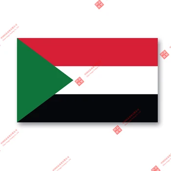 Sudán Vlajka štátny Znak Nálepky Nepremokavé Kvalitné Nálepky, PVC Obtlačok na Auto, Motocykel Vozíka Prípade Notebooku Prilba