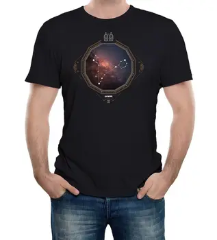 Mens Gemini Star Sign súhvezdí T Shirt Zverokruh, Astrológia Horoskop