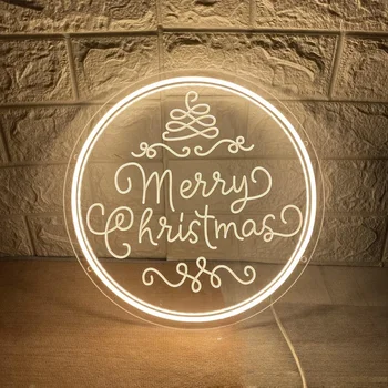 Veselé Vianoce Neónový nápis Engrave Osobné Led Svetlá Na Vianočné Dekorácie Nový Rok Dekor Neon na Stenu Podpora Vlastné