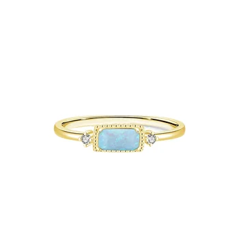 Nádherné Originálne Svetlo Luxusné Retro Farebné Opal Kameň prstene pre ženy Slim Klasické Denné Nosenie Šperkov, Darčeky pre Priateľku