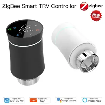 Tuya ZigBee3.0 Inteligentný Termostat Radiátor Pohon Ventilu Smart TRV Regulátor Teploty Hlasové Ovládanie Pre Alexa Domovská stránka Google