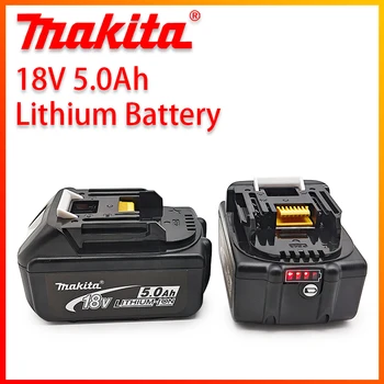 Pôvodné 18V Makita 5.0 Ah Batéria S LED Lítium-Iónová Výmena LXT BL1860B BL1860 BL1850 Nabíjateľná náradie Batérie