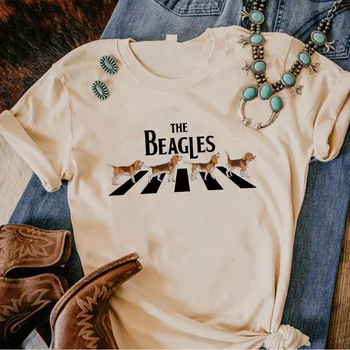 Beagle top ženy letné tričko dievča harajuku oblečenie