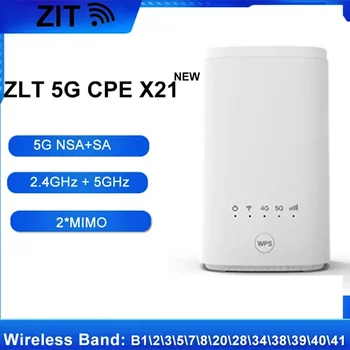 Pôvodné Odomknutý ZLT X21 5G CPE Krytý router Sub 6GHz NSA+SA oka wifi bezdrôtový modem 5g router s sim karta Gigabit router