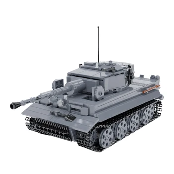 Gobricks MOC Panzerkampfwagen VI Tiger 1 Nádrž Tehly Nemecko Sd.Kfz.181 Tank Obrnené Vozidlo Vojenské Stavebné Bloky Hračka Dary
