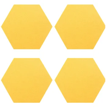 20Pcs/Set Hexagon Cítil Rada Šesťhranné Cítil, Stena Nálepky Multifunkčné 3D Dekoratívne Message Board Šedá Žltá Rad