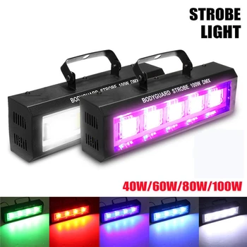 LED 100W Flash Strobe Light Disco Party Show Projektor Fáze Účinok Osvetlenie LED efekt svetla klubu dj svetlo