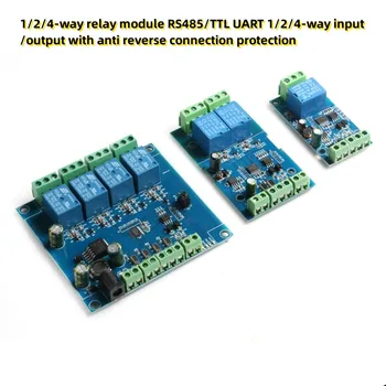 1/4 relé modul RS485/TTL UART 1/4 vstup a výstup s anti reverznej pripojenie ochrany