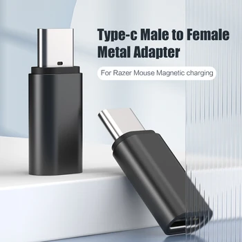 Typ-C Mužov a Žien Kovový Adaptér pre Razer DeathAdder V3 Pro Magnetické Nabíjanie pre Razer Basilisk V3 Pro Mouse Príslušenstvo
