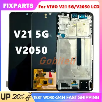 OLED Pre Oppo Vivo V21 5G LCD V2050 Displej Dotykový Displej Digitalizátorom. Montáž Nahradiť 6.44