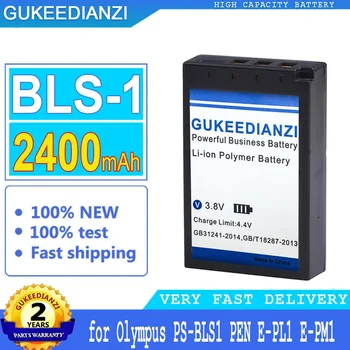 GUKEEDIANZI pre Olympus, Big Power Batéria 2400mAh, BLS-1, BLS1, PS-BLS1, E-PL1, E-PM1, EP3, EPL3, Evolt, E-420, E-620, E-450