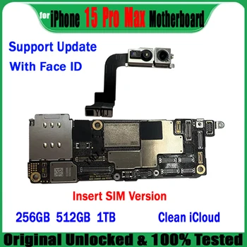 Vložte SIM Verzia Pre iPhone 15 Pro Max S Tvárou ID Doske Factory Unlock Čisté iCloud Doske 100% Testované Logic Board