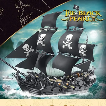 Pirátska Loď Série MOC 6001 Black Pearl Pirátskej Lodi Model 3423PCS Stavebné Bloky, Tehla Hračky pre Deti, Dospelých Darček k Narodeninám