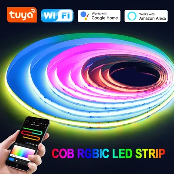 Smart TUYA WIFI KLASU RGBIC Led Pásy 720 Led/m 2M 5M Dreamcolor Plný Farieb RGB Led Svetlá Páska Bluetooth Ovládanie Domova