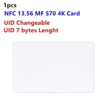 NFC 13.56 Mhz MF S70 UID 0 blok 7 Bajtov Prepísať Premenlivé Rfid Karty Premenlivé Zapisovať Čínsky Magic Karty Skopírujte Klon pre PM3/122