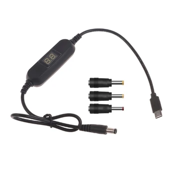 USB 5V C 1,2 V 3V 4.5 V 6V 7.5 V 9V 12V 2,5 mm/3,5 mm/4.0 mm/5,5 mm Nastaviteľné Kábel s Dislpay LED pre Hračky Hry