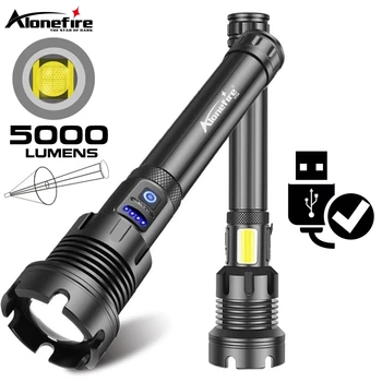5000Lumen Zoom XHP90 Výkonné LED COB Baterka USB Nabíjateľné Vonkajšie Pochodeň Poľovnícke potreby na Kempovanie, Rybárske Vysoký Výkon Lampy, Osvetlenie