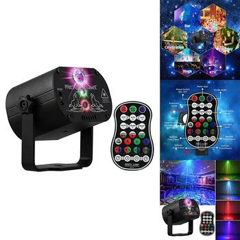 7 Farebné LED DJ, Disco Laser Zvukový Impulz Projektor USB Nabíjateľné Projektor Na Vianoce Halloween Deorations A