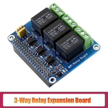 3-Pásmový Relé Rozširujúca Doska Relé Expansion Board Modrá Pre Smart Home Pre Raspberry Pi 4B/3B/3B+