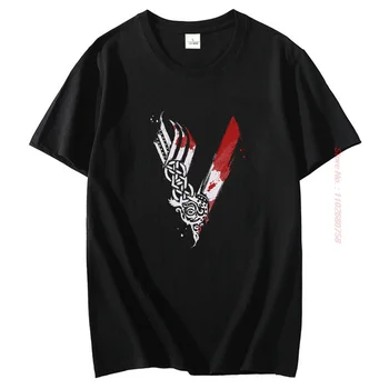 Symbol Grafické T Košele Viking Ragnar Lothbrok Unisex Krátke Sleeve T-Shirt Tees Topy O-Neck T-Shirt Letné Oblečenie pre Mužov