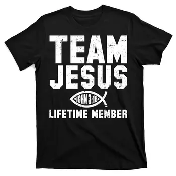 Tím Ježiš Celoživotné Člen Ján 3:16 T-Shirt
