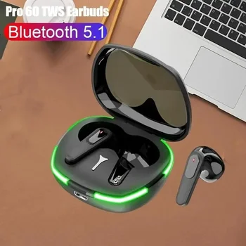 TWS Pro60 Bluetooth Slúchadlá Bezdrôtové Slúchadlá HiFi Stero Headset Zníženie Hluku Športové Slúchadlá s Mikrofónom