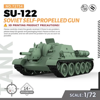 SSMODEL SS72754 V1.9 1/72 Vojenské Model Sovietskeho SU-122 s Vlastným Pohonom Zbraň