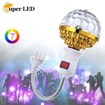 LED Disco Romantické Kúzlo Crystal Ball Lampa Fáze Svetlo Strany Svetelný zdroj RGB Rotujúce Rotujúce Svetlo, Žiarovka pre Dom Disco Party