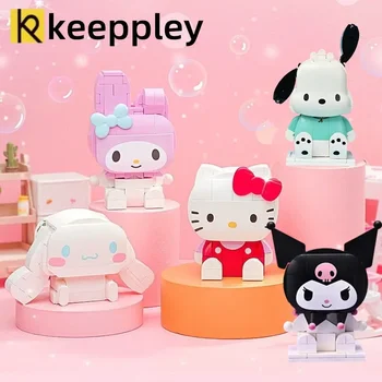 keeppley stavebné bloky Sanrio znaky Hello Kitty model mymelody ozdoby Kawaii výzdoba, dievčatá, hračky narodeninám