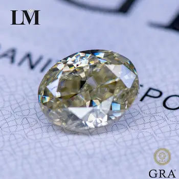 Moissanite Drahokam Žiarivé Žlté Primárna Farba Elipsovitý Rez Lab Pestuje Diamond Rozšírené Šperky Čo Materiálov s HRA Správa