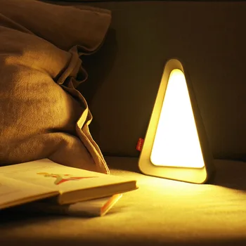 Kreatívne Flip Led Nočné Svetlo USB Spoplatnené Gravity Sensor Spanie na Čítanie Nastaviteľný Atmosféru Stolná Lampa Spálne Dekorácie