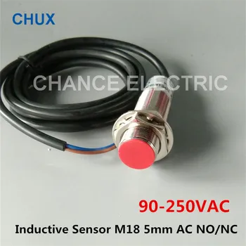 CHUX Indukčného Snímača Priblíženia Prepínač AC 220V Č NC 2wires IM18-5-ACA ACB Elektrické Zariadenia 5mm Zistiť Vzdialenosť Pozície Switc