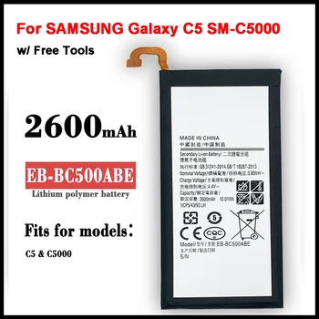  Nové EB-BC500ABE 2600mAh akumulátor Pre SAMSUNG Galaxy C5 SM-C5000 Mobilný Telefón + Nástroje