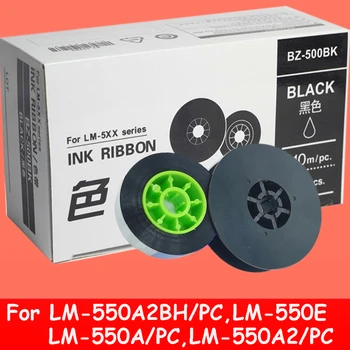 Zmiešané dávky farebná Páska BZ-500BK(Kompatibilné) Black MAX Stroji Kazeta Pre rúrku Tlačiareň LM-550A/PC, LM-550E, LM-550A2BH/PC