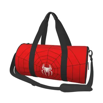 Pavúk Červený Web Muž, Športové Tašky V Pohode Módne Školenia Telocvični Taška Veľká Kapacita Retro Kabelky Mužov Dizajn Víkend Fitness Bag