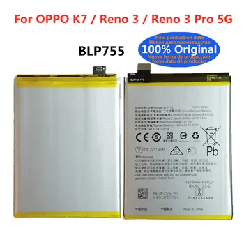 100% Pôvodnej Vysokej Kvality 4025mAh BLP755 Batérie Pre OPPO K7 / Reno 3 / Reno 3 Pro 3Pro 5G Náhradné Li-ion Batérie Batérie