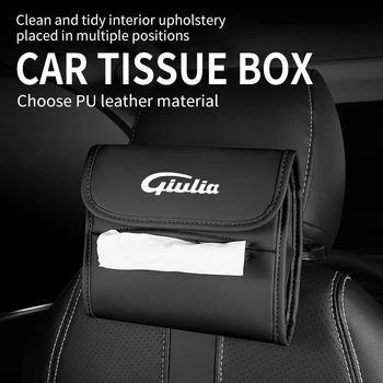 Pre ALFA Giulia Auto tkaniva box multifunkčné tvorivé späť-visel tkaniva taška s tkaniva papierové krabice visí na zadnej časti vozidla